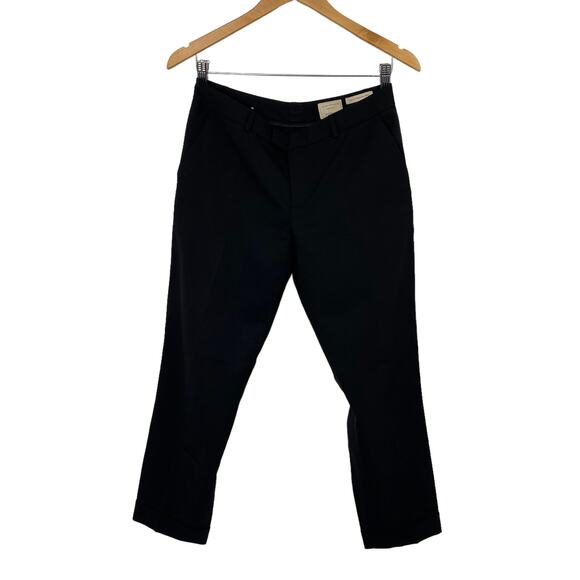 Club Monaco Italian Tropical Wool Pleat Front Dress Pants Crop Black Womens 2 - Picture 2 of 6